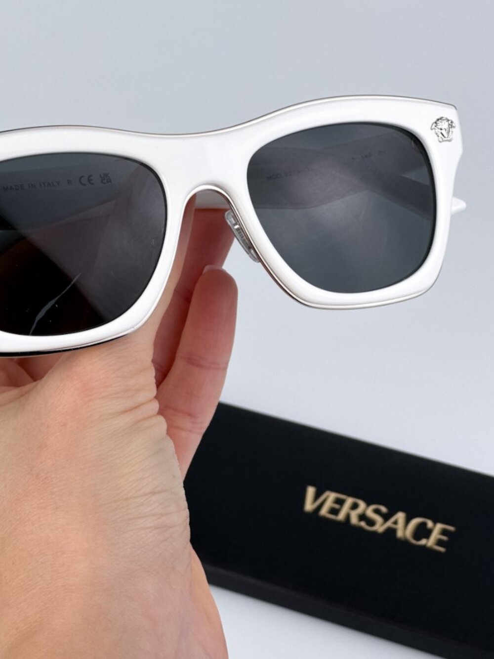 VERSACE VE2272 314/87 WHITE SQUARE WOMEN SUNGLASSES
